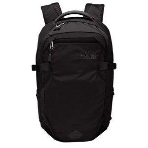 Black the north face book bag